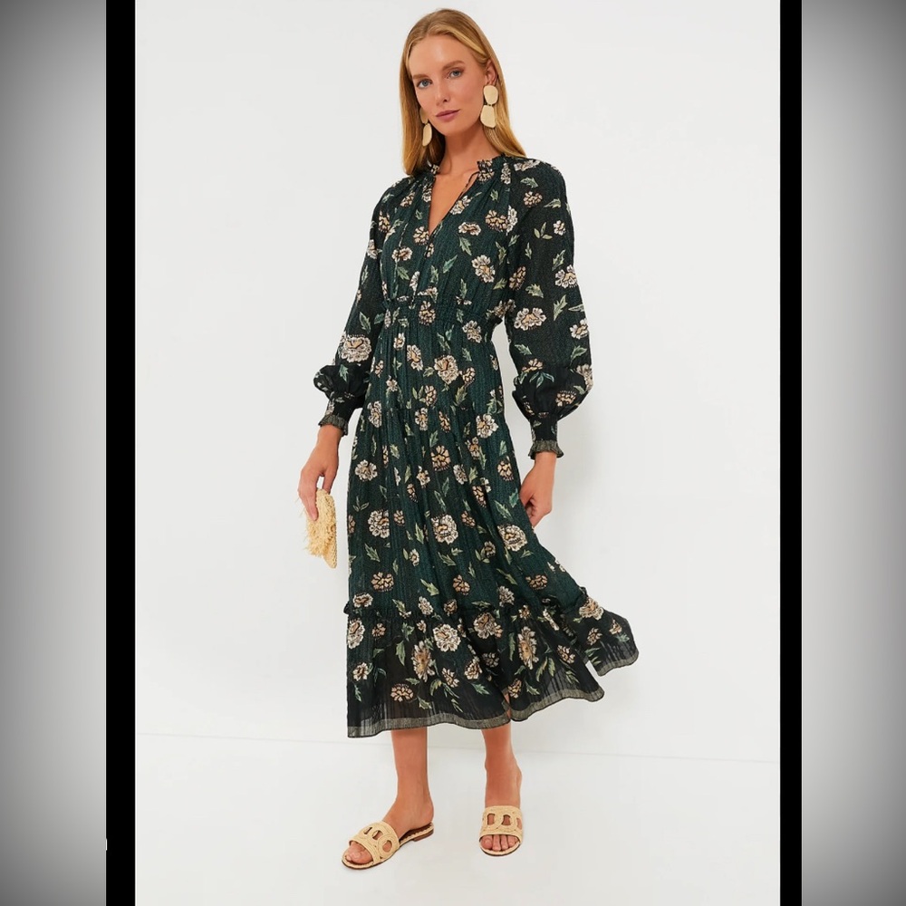Ulla Johnson Katerina Floral Black Dress